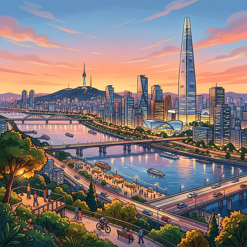 Modern Seoul Skyline